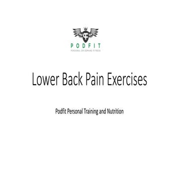 Podfit Lower back stability exercises | PPTX