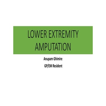 Lower extremity amputation