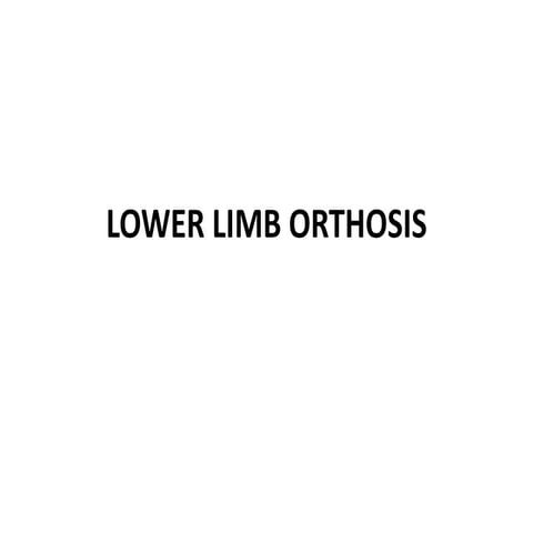 Lower limb orthosis 