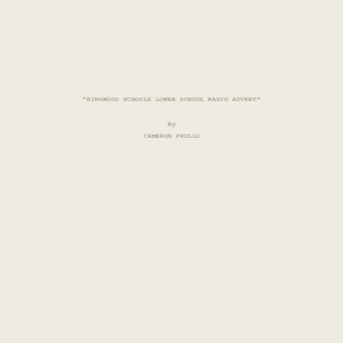 Ringwood school open day radio advert script | DOCX