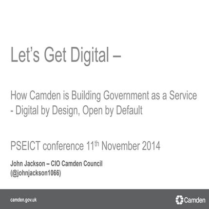 Digital Strategy and Building Government as a Platform