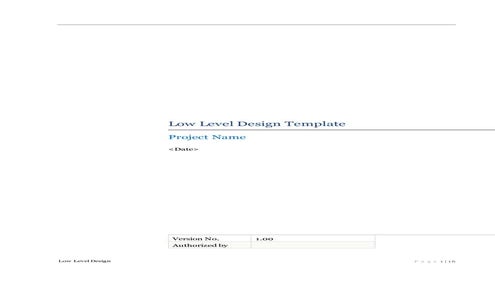 Low level design template (1)