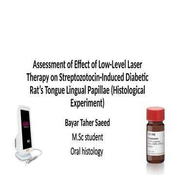 low level laser on rat the tests were on both contro group and diabetic ...