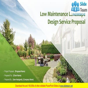 Low Maintenance Landscape Design Service Proposal PowerPoint ...