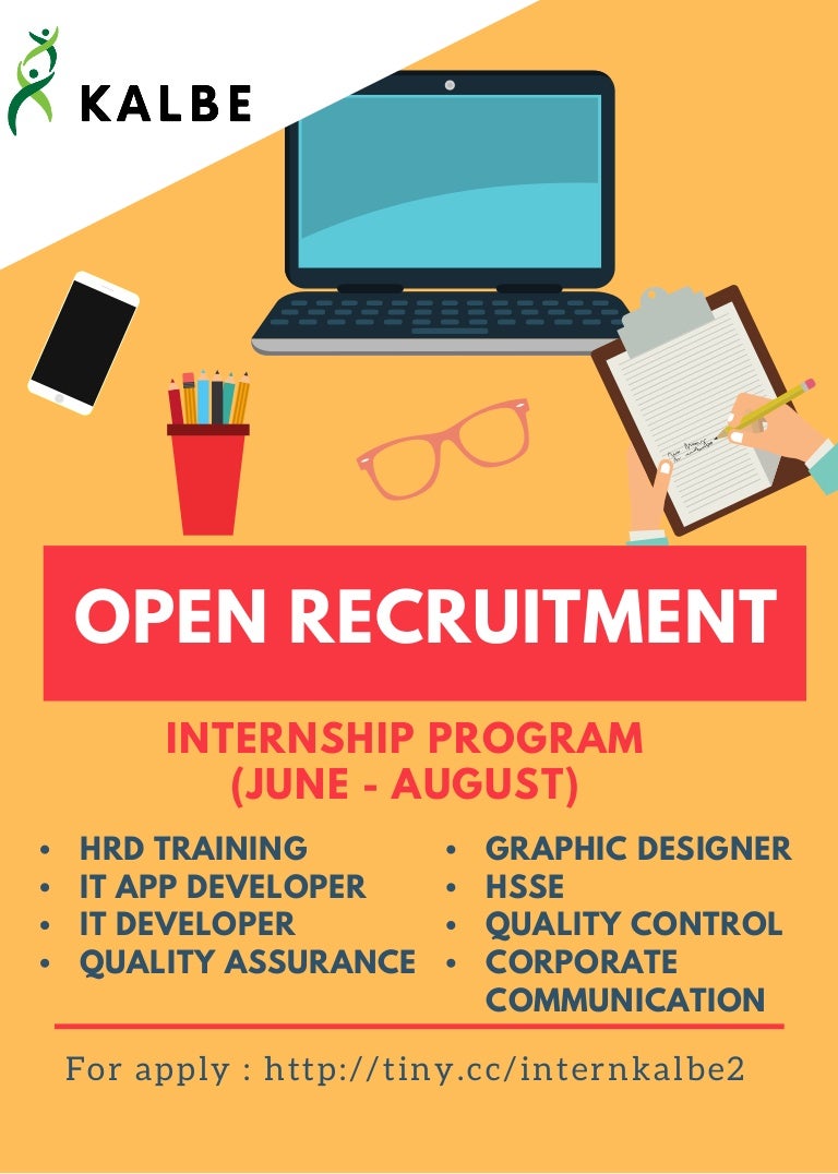 KALBE : Lowongan Internship Batch 2 (June - August)