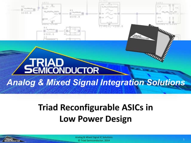 Low Power Reconfigurable ASICs for Wearable Technology Apps