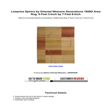 Lowprice sphinx by oriental weavers generations 1608 d area rug 5 feet ...