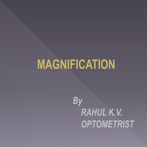 Low vision aids magnification