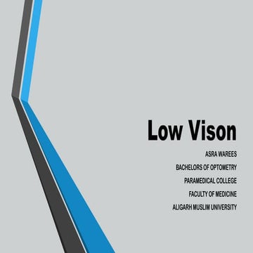 Low Vison introduction from Aligarh Muslim University