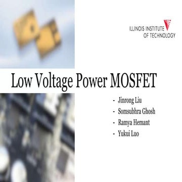 Low voltage power MOSFET - A Discussion