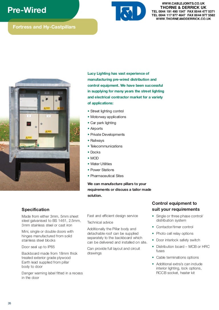 Low Voltage PreWired Distribution Feeder Pillars