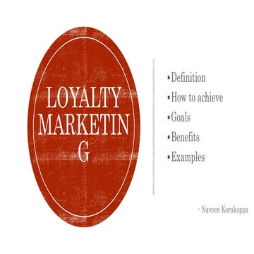 Loyalty marketing Strategies