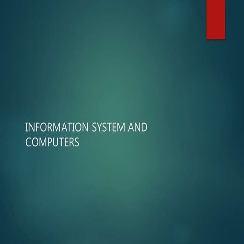 information system and computers