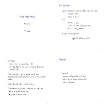Linear Programming | PDF | Programming Languages | Computing