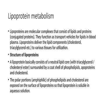 The detailed overvie of lipoprotein metabolism.pptx