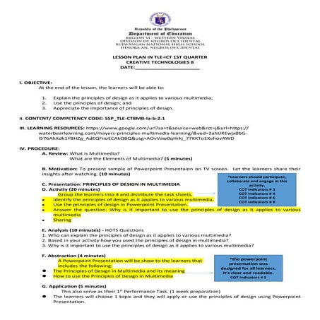 CREATIVE TECHNOLOGY GRADE 8 PRINCIPLES OF DESIGN APPLIED IN VARIOUS TYPES OF ...