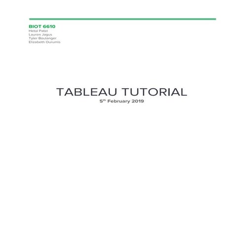 Beginner Details Tableau Trainings Guide | PDF