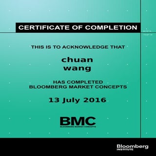 Bloomberg Market Concepts (BMC)