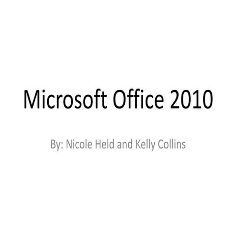 Microsoft Office 2010 presentation