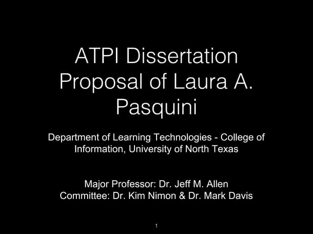 Dissertation prospectus defense