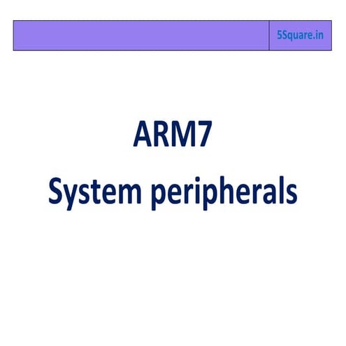 Lpc2148 system peripherals