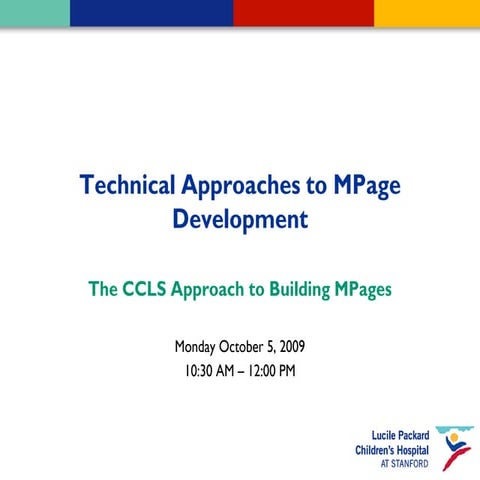 CHC 2009 - The Ccls Approach To Building M Pages | PDF