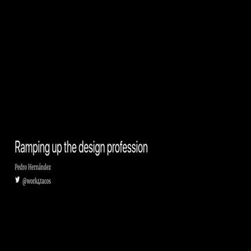 Ramping up the design profession