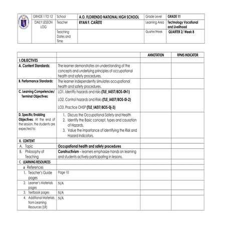 Lesson Plann_Electrical IM NCII (7 e's) Q2.docx