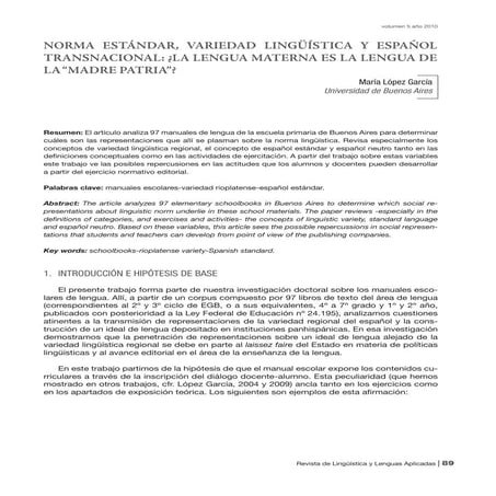 Lã³pez garcã a - norma standard