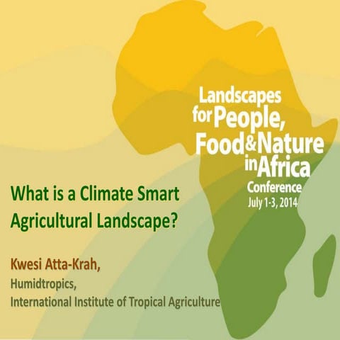 Kwesi Atta-Krah - What is a Climate Smart Agricultural Landscape