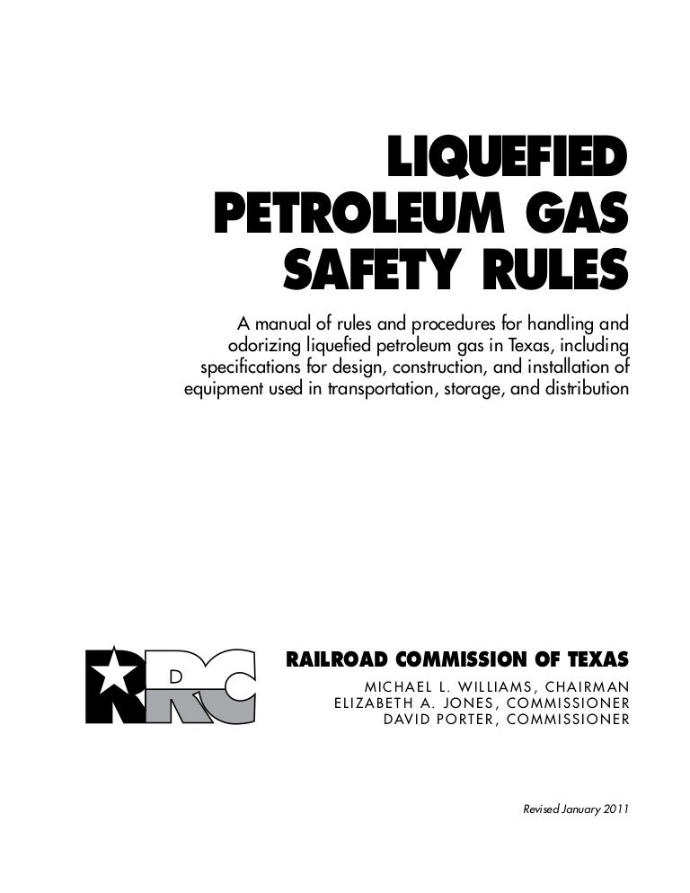 Lpg gas safety rules