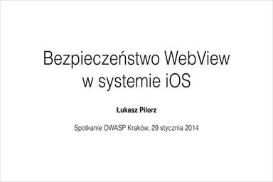 WebView security on iOS (PL)