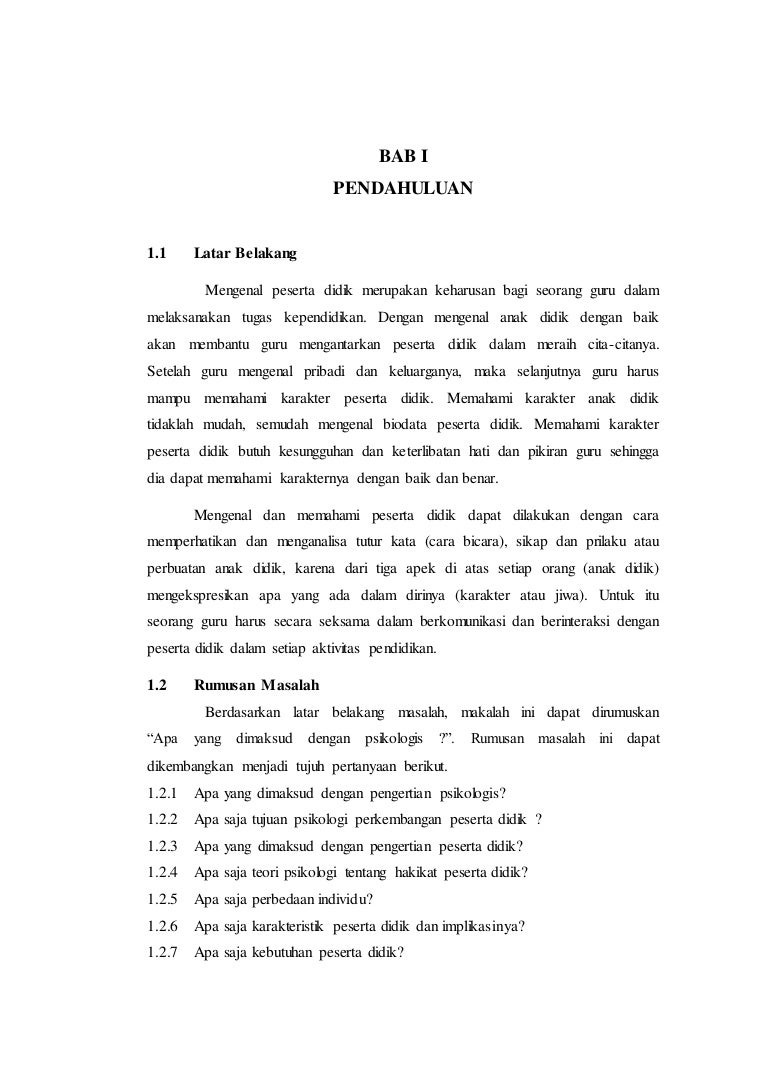 Makalah Landasan Pendidikan Psikologi Isu Isu Pendidikan