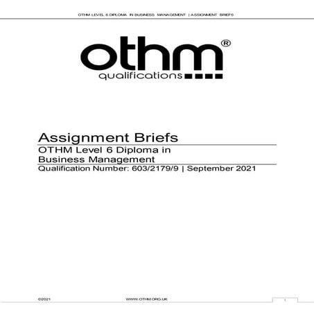 OTHM LPM Assignment Answer