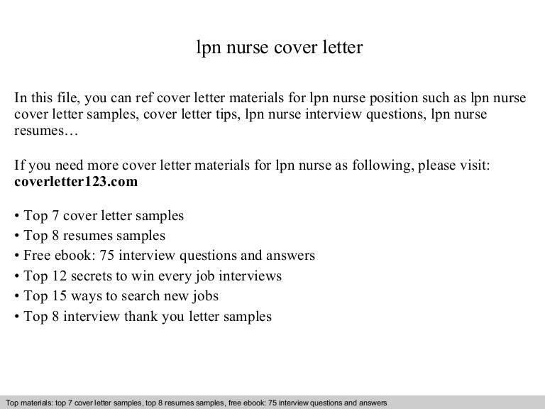 lpn cover letter templates