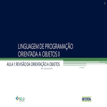 Linguagem de Programação Orientada a Objetos II - Aula 1.pdf