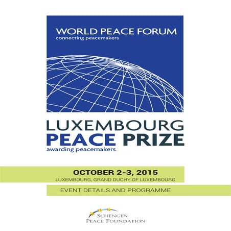 Luxembourg Peace Prize - Programme 2015