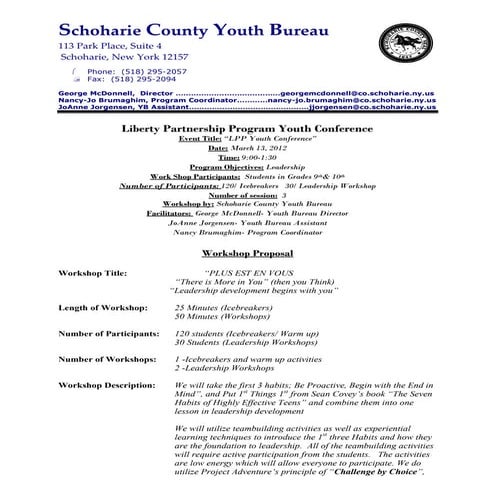 Service Learning Program Proposal | PDF