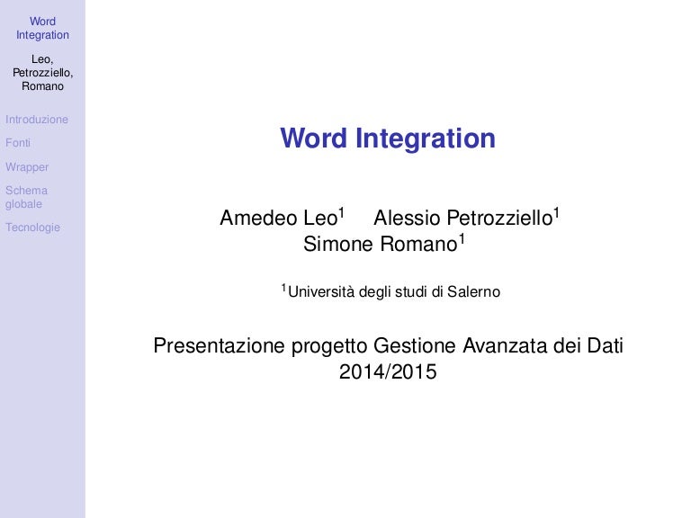 Word Integration