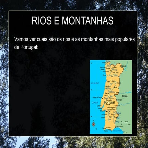Trabalho dos alunos de 2º ESO sobre rios e montanhas de Portugal