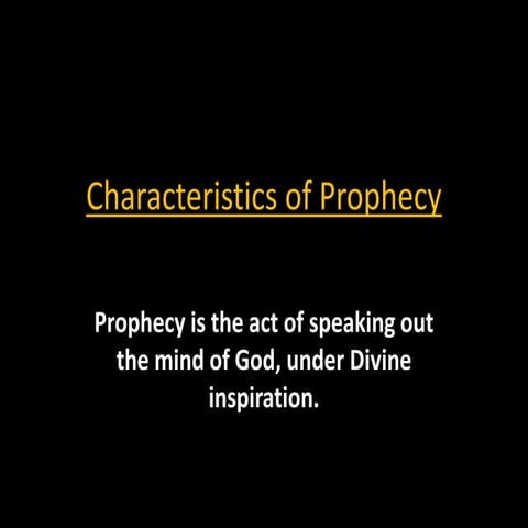 How to develop the Prophetic | PPTX