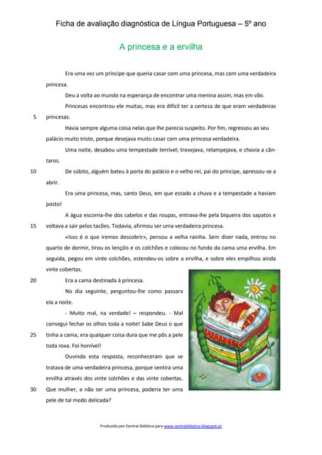 Lp teste diag princesa e ervilha