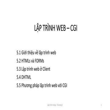 Lập trình web – cgi