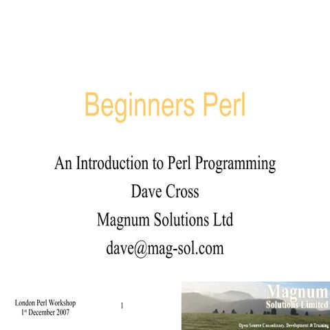 LPW: Beginners Perl | PPT