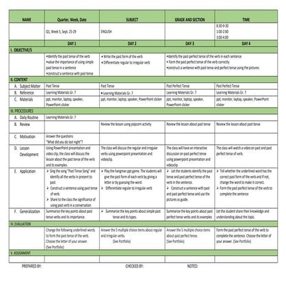 Lesson Plan Day 1 Structured revision of Units 1–5 topics. | DOCX
