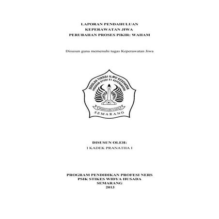 laporan pendahuluan waham