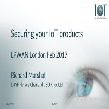 LPWAN London Meetup: Securing your IoT products
