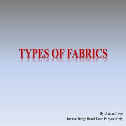 Types of fabrics