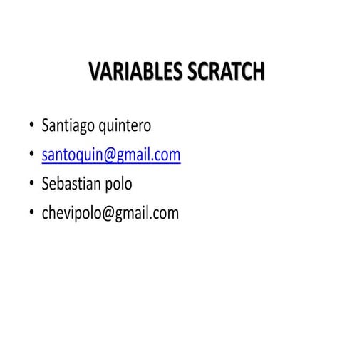 Variables scrath