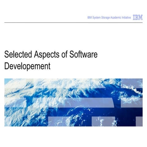 Selected Aspects of Software Development